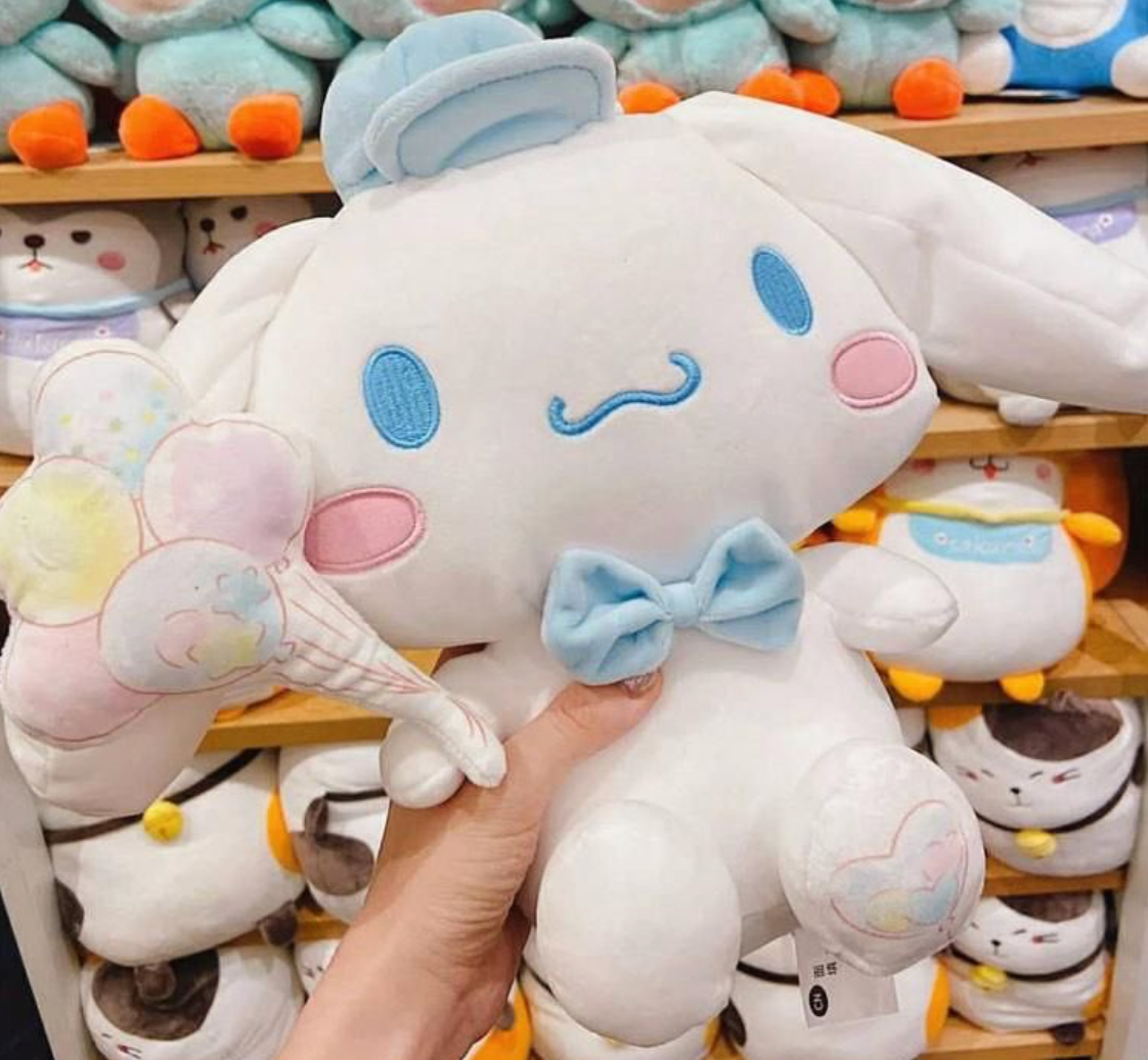 Sanrio Cinnamoroll Ballon Figure Medium Plush 25cm 10inch White and Sky Blue(Authentic, Original, Genuine, Licensed, official)