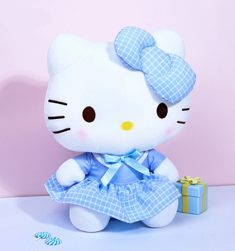 Sanrio Hello Kitty Pure Blue Dress Figure Large Plush 30cm 12inch Clean Blue(Authentic, Original, Genuine, Licensed, official)