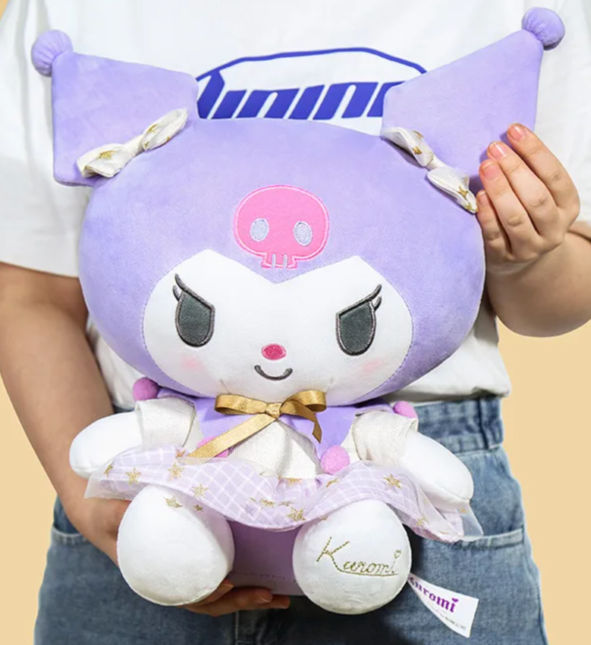 Sanrio Kuromi Figure 30cm 12inch Purple and Gold Nice Girl Dress up Large Plush(Authentic, Original, Genuine, Licensed, official)