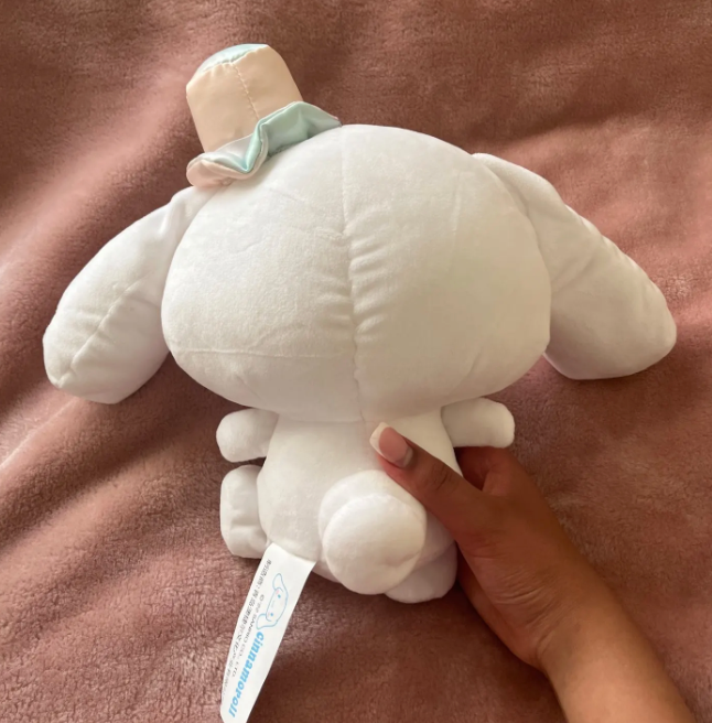 Sanrio Cinnamoroll Pink Marble Hat Figure Medium Plush 24cm 9inch Clean White (Authentic, Original, Genuine, Licensed, official)