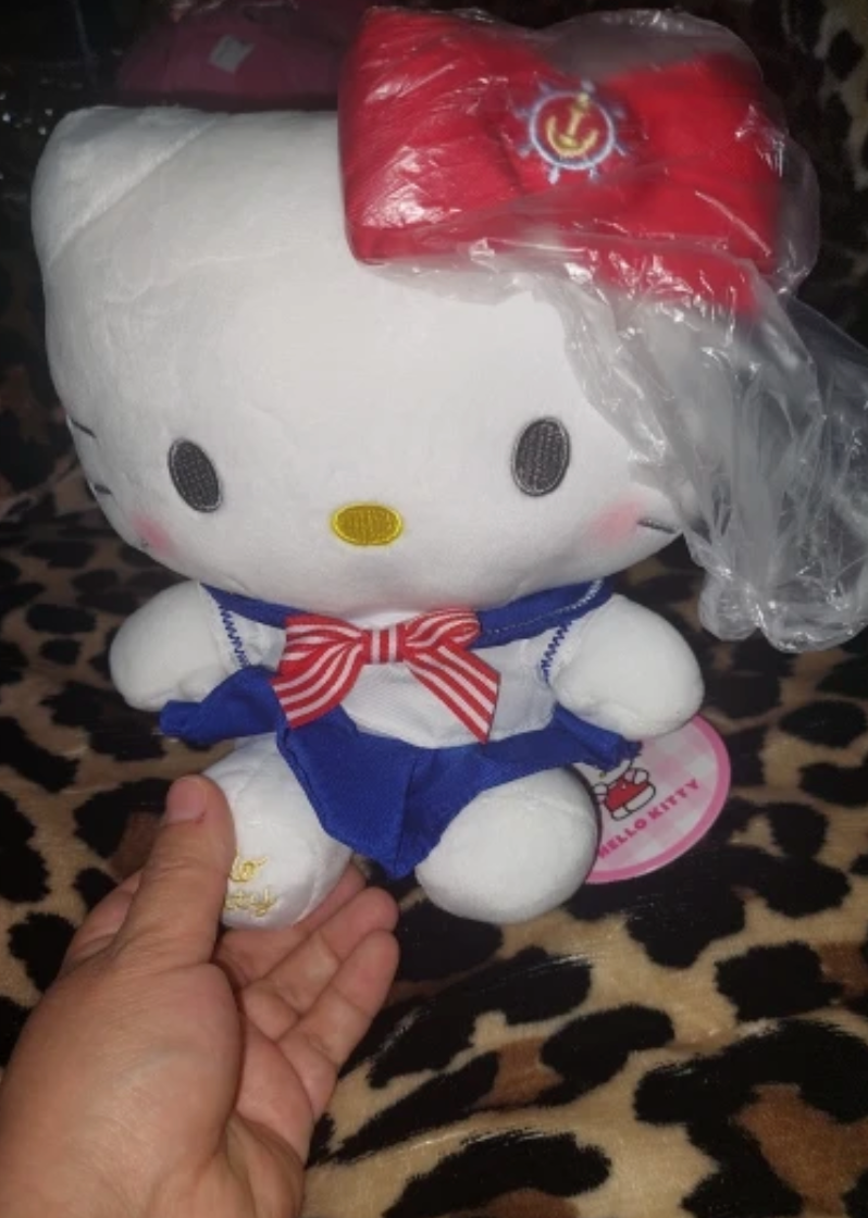 Sanrio Hello Kitty Sailor dress Small Plush 22cm 9inch Blue and Red (Authentic, Original, Genuine, Licensed, official)