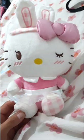 Sanrio Hello Kitty Bunny Maid Figure Medium Plush 25cm 10inch Pink(Authentic, Original, Genuine, Licensed, official)