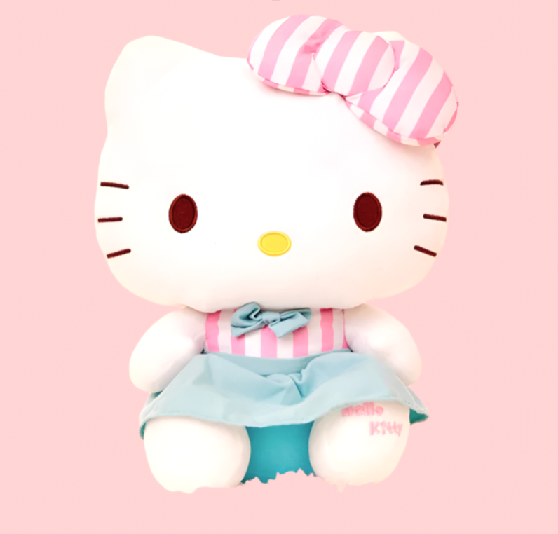 Sanrio Hello Kitty Candy Style Figure 30cm 12inch Large Plush	Pink and Emerald Green(Authentic, Original, Genuine, Licensed, official)