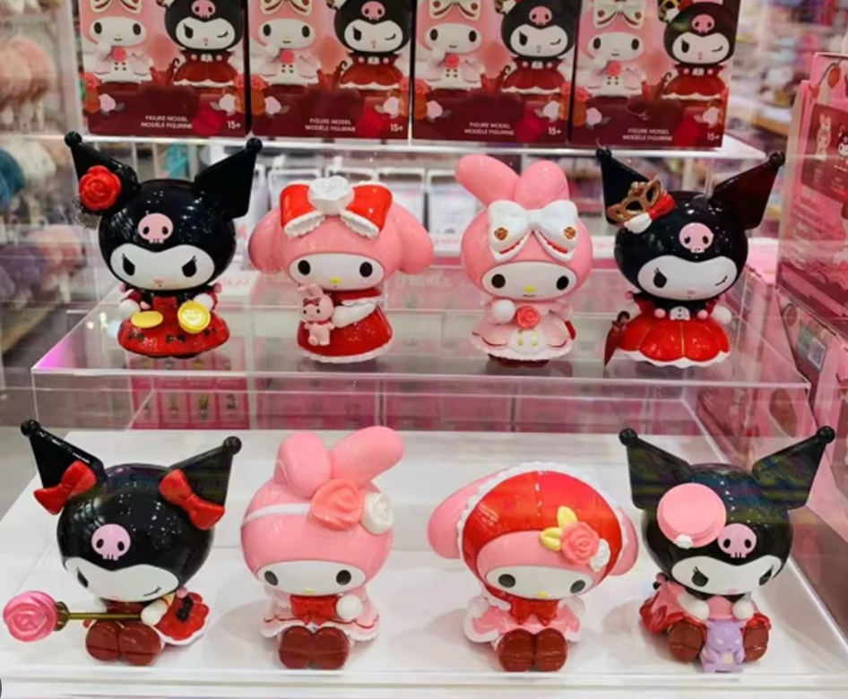 Sanrio My Melody Kuromi Figure Rose and Earl Blind Box Shiny Gorgeous Red 1box(Authentic, Original, Genuine, Licensed, official)