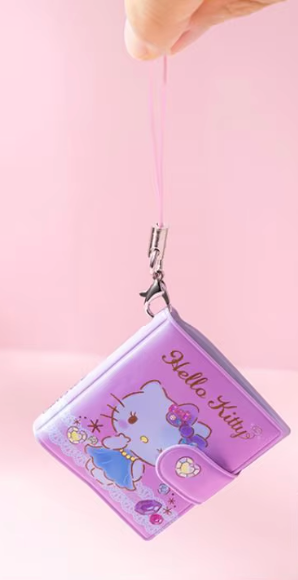 Sanrio My Melody Keychain Vinyl cover Note Charm 2pcs Little Note Stationery 4cm 1.5inch Pastel Blue and Pastel Purple (Authentic, Original, Genuine, Licensed, official)