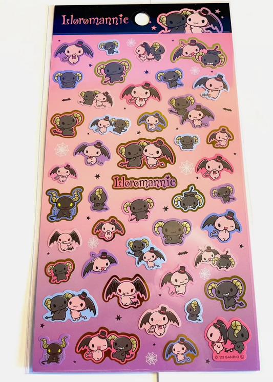 Sanrio Lloromannic Sheet Sticker Stationery 20cm 8inch Various colors (Authentic, Original, Genuine, Licensed, official)