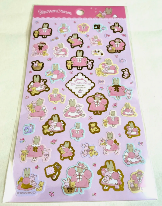 Sanrio Marroncream Sheet Sticker Sticker Stationery 20cm 8inch Various colors (Authentic, Original, Genuine, Licensed, official)