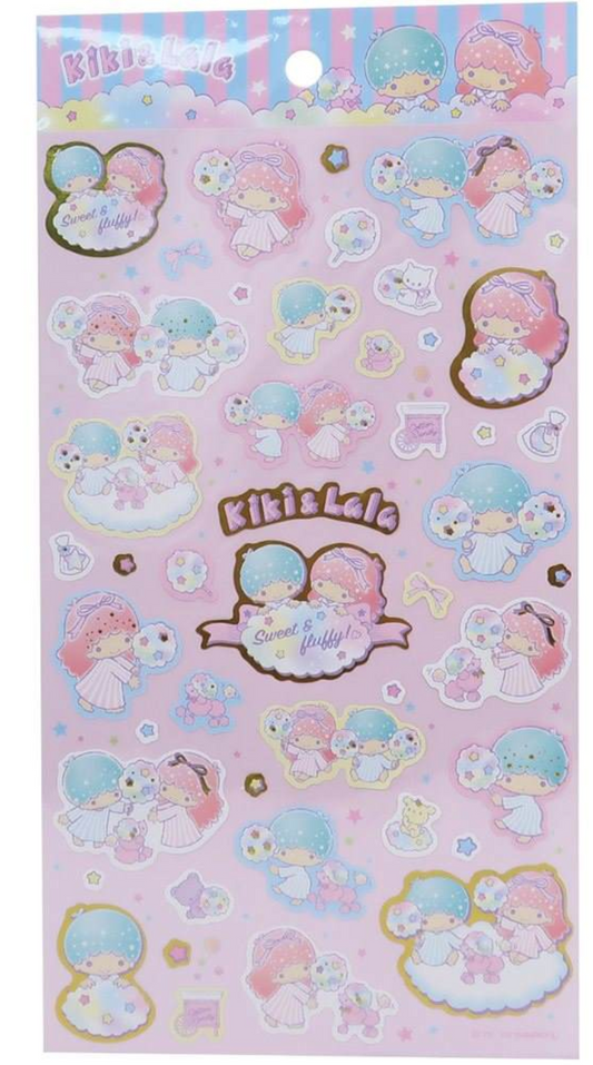 Sanrio Little Twin Stars Sheet Sticker typeB Stationery 20cm 8inch (Authentic, Original, Genuine, Licensed, official)