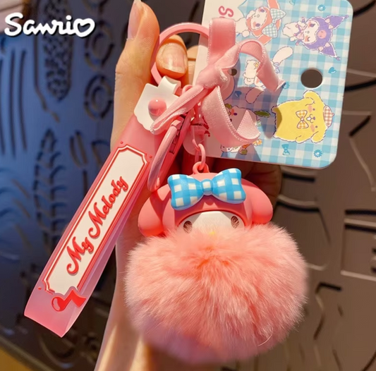 Sanrio My Melody Fur Bonbon Pink Figure Keychain 5cm 2inch Pink(Authentic, Original, Genuine, Licensed, official)