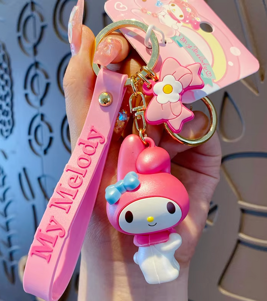 Sanrio My Melody Shiny pink Figure Keychain 6cm 2.5inch Shiny Pink (Authentic, Original, Genuine, Licensed, official)