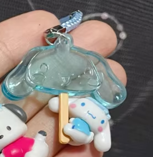 Sanrio Cinnamoroll Candy Little string strap Phone Charm  3cm 1.5inch Clear Blue (Authentic, Original, Genuine, Licensed, official)