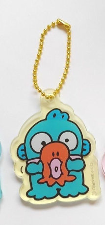 Sanrio Hangyodon and Sayuri the octopus Acrylic Keychain 7cm 3inch Transparent, Red, Emerald green (Authentic, Original, Genuine, Licensed, official)