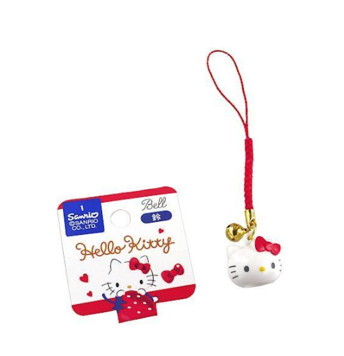 Sanrio Hello Kitty Original face Little string strap Phone Charm 2cm 1inch Red and White (Authentic, Original, Genuine, Licensed, official)