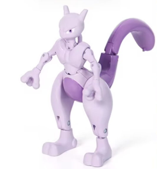 Anime Pokemon Mewtwo with Pokemon ball Assembly type Figure 10cm 4inch Purple Various colors (Authentic, Original, Genuine, Licensed, official)