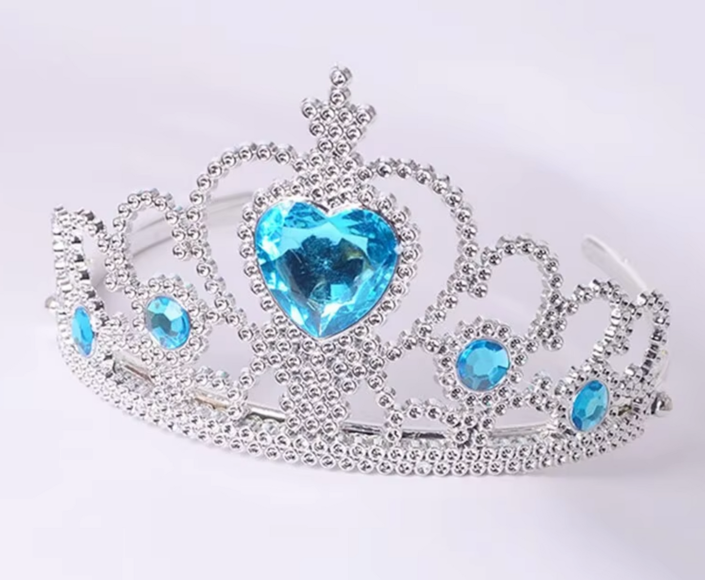 No name Birthday Tiara and Cane set Blue  hair band Accessories 30cm 12inch Silver and Light Blue (Authentic, Original, Genuine, Licensed, official)