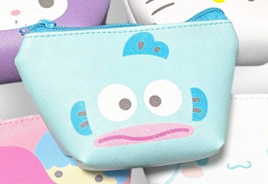 Sanrio Hangyodon Triangular Case Coin Purse Pouch 10cm 4inch Emerald green (Authentic, Original, Genuine, Licensed, official)