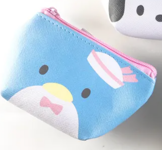 Sanrio Tuxedo Sam Triangular Case Coin Purse Pouch 10cm 4inch Light Blue (Authentic, Original, Genuine, Licensed, official)