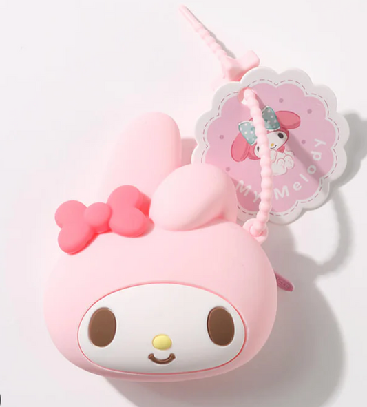 Sanrio My Melody Bag Charm Face Coin Purse Pouch 10cm 4inch Baby Pink (Authentic, Original, Genuine, Licensed, official)