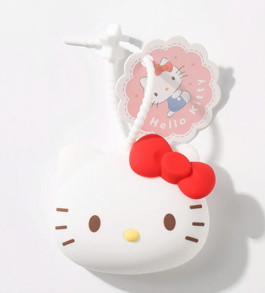 Sanrio Hello Kitty Bag Charm Face Coin Purse Pouch 10cm 4inch White and Red (Authentic, Original, Genuine, Licensed, official)