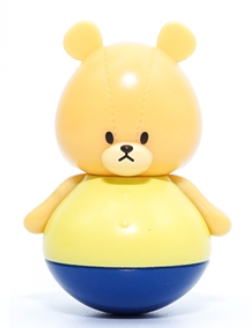 No Name Bear Tumbler doll Yellow Tumbler doll Mini Figure 6cm 2.5inch Yellow, Blue(Authentic, Original, Genuine, Licensed, official)