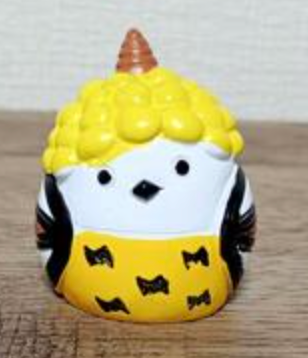 No Name Japanese Devil Oni Bird Doll No Bag Mini Figure 3cm 1.5inch Yellow, White, Black (Authentic, Original, Genuine, Licensed, official)