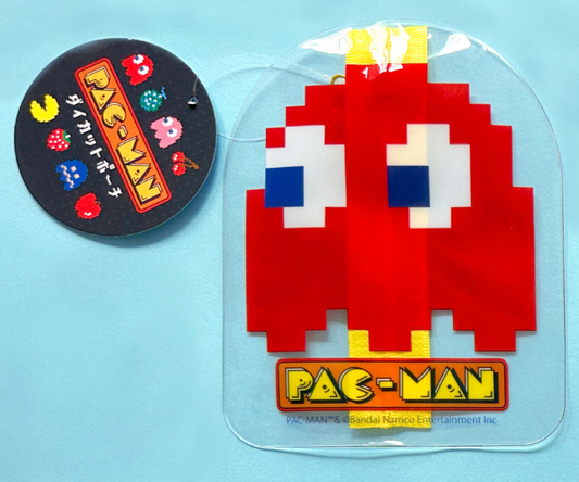 Anime Game Pac-Man Blinky Flat case Bandai Flat coin case 15cm 6inch Transparent Red(Authentic, Original, Genuine, Licensed, official)