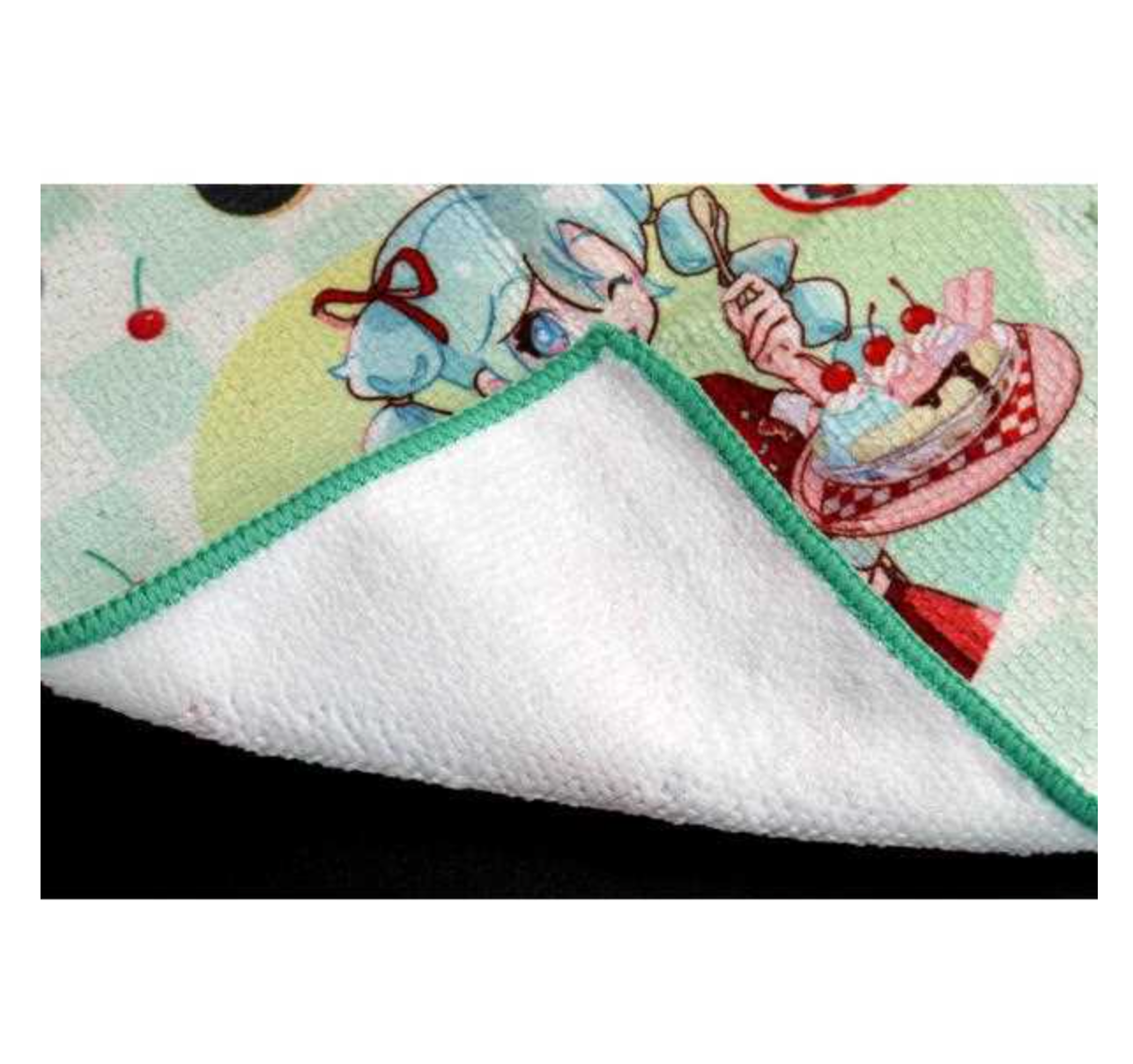 Anime Miku Hatsune Handkerchief Hand Towel Accessories 18cm 7inch Various colors(Authentic, Original, Genuine, Licensed, official)