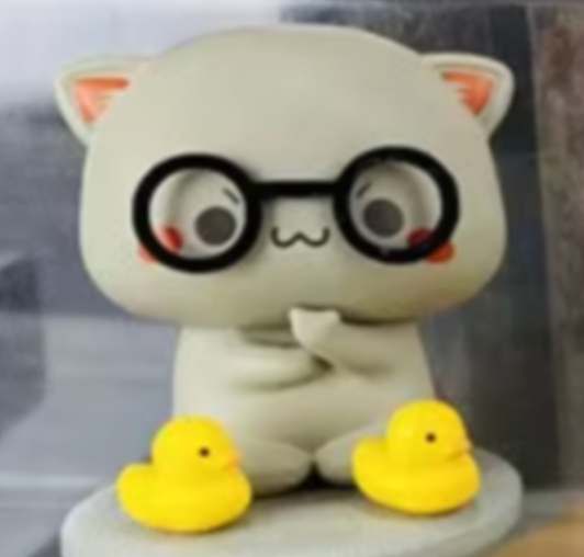 Kawaii Mitao Cat Season2 Goma with Glasses and little Ducks Figure Open No Box  (Authentic, Original, Genuine, Licensed, official)