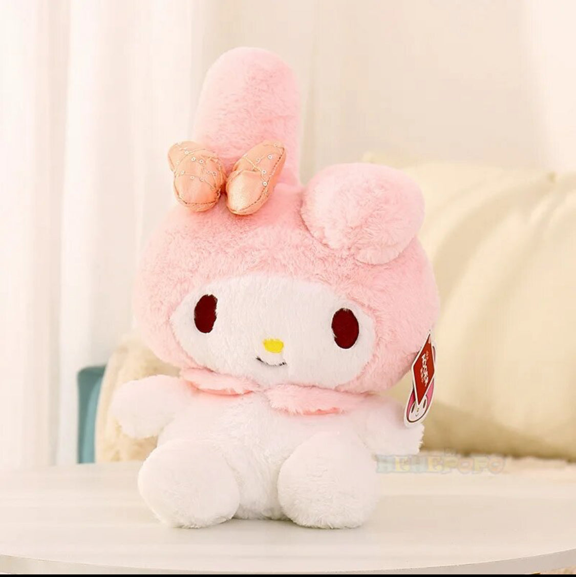 Sanrio My Melody Stand up ear 22cm 9inch Fluffy Small Plush Baby Pink(Authentic, Original, Genuine, Licensed, official)