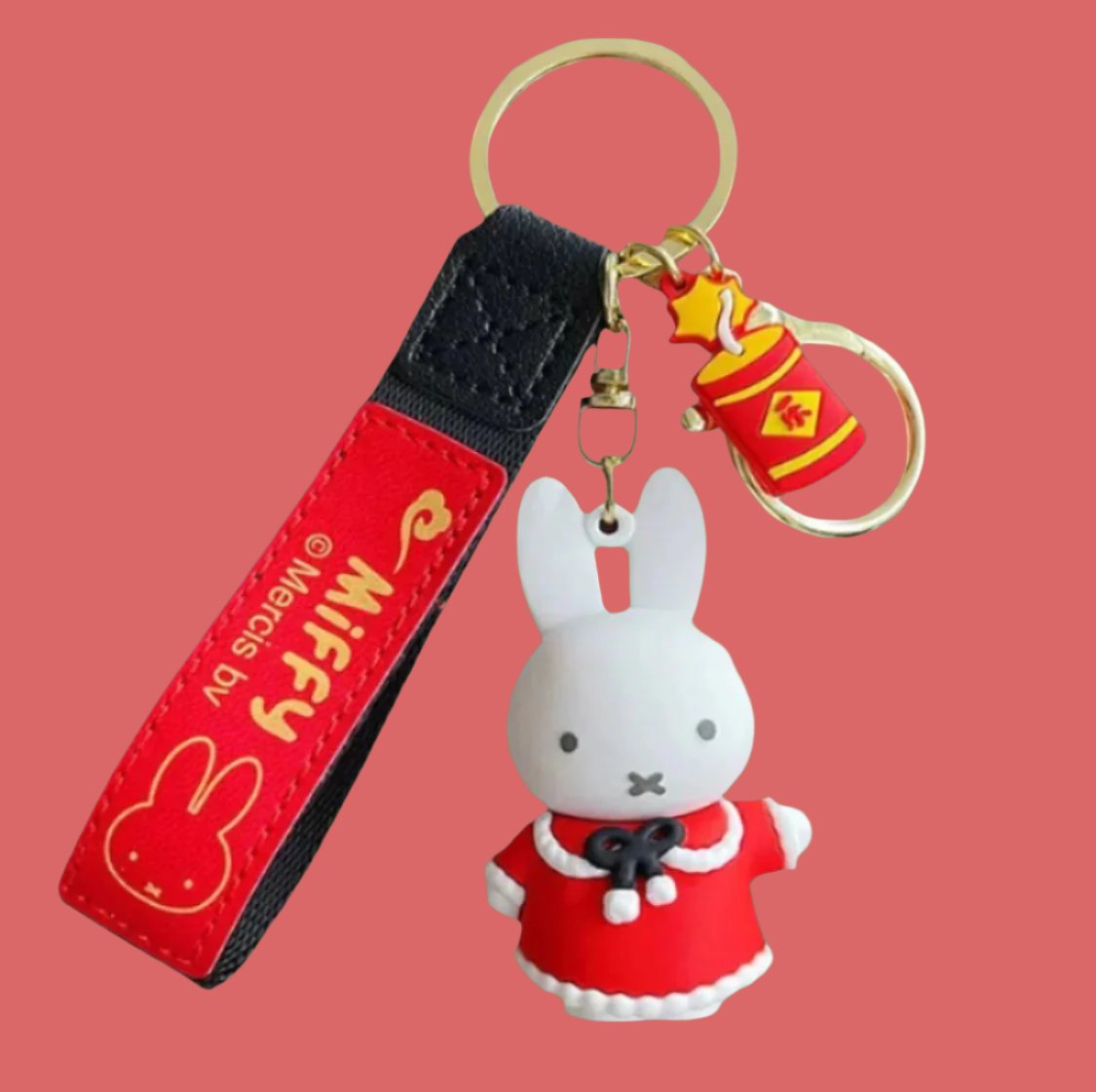 Mercis by Miffy Figure Keychain Special Red(Authentic, Original, Genuine, Licensed, official)