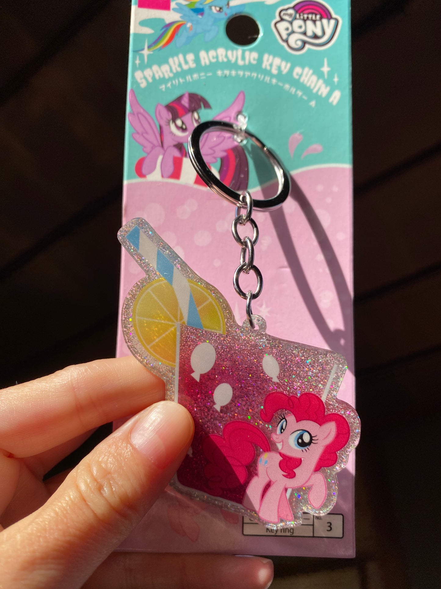 Hasbro My Little Pony Pinkamena Diane Pie Shiny Acrylic Keychain 8cm 3.5inch Transparent, Pink (Authentic, Original, Genuine, Licensed, official) Plastic Metal