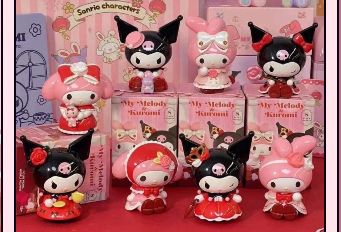 Sanrio My Melody Kuromi Figure Rose and Earl Blind Box Shiny Gorgeous Red 1box(Authentic, Original, Genuine, Licensed, official)