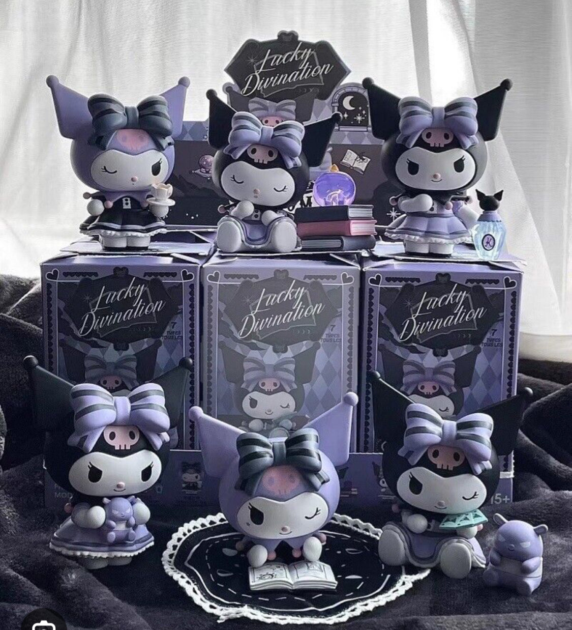 Sanrio Kuromi Figure Lucky Divination Blind Box Devil Purple 1box(Authentic, Original, Genuine, Licensed, official)